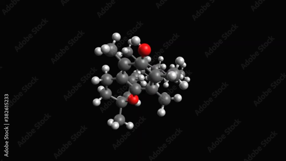 Animated ball-and-stick model of alpha-tocopherol (vitamin E) Animated ball-and-stick model of alpha-tocopherol (vitamin E)