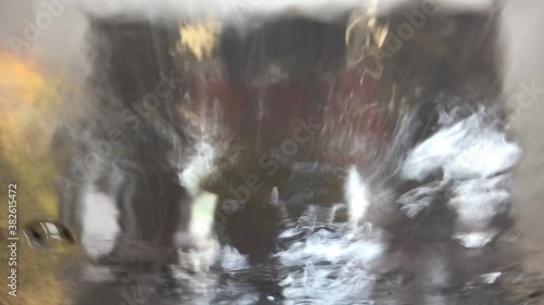 Drive through a car wash