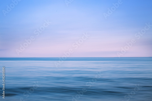blurred seascape at sunset