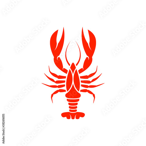 River crayfish vector isolated icon.