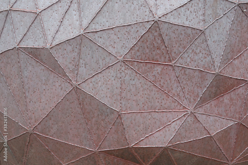 テクスチャー ざらついた金属製の三角形の集合体 texture of triangles 