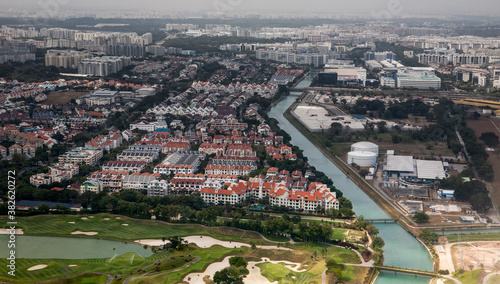 Photography Singapore city aerial view in day time