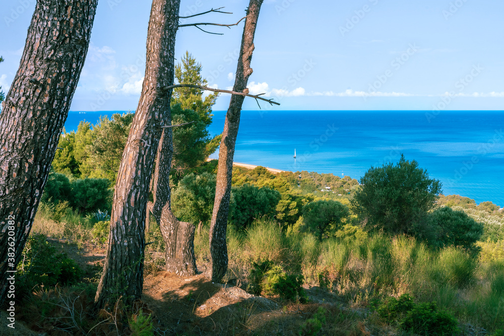 view from the hills of Possidi, Halkidiki Greece