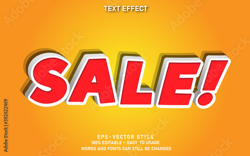 Modern Editable Text Style Effect Sale Premium Vector