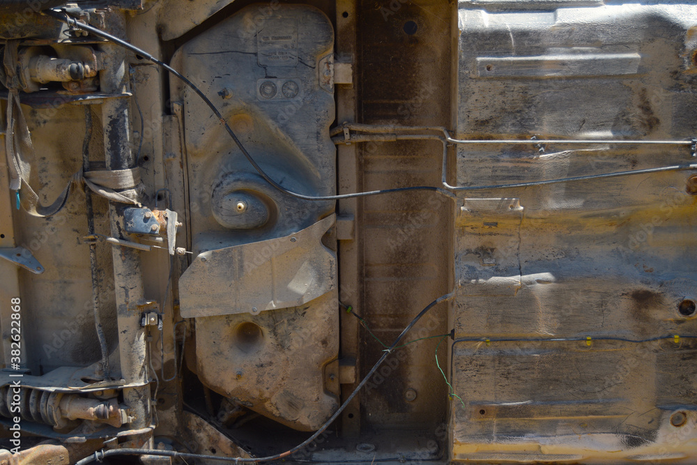 Underneath of an abandoned truck Underneath of an abandoned truck