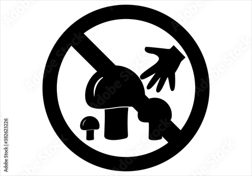 Señal de prohibido coger setas