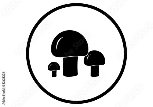Símbolo de setas, hongos o micología