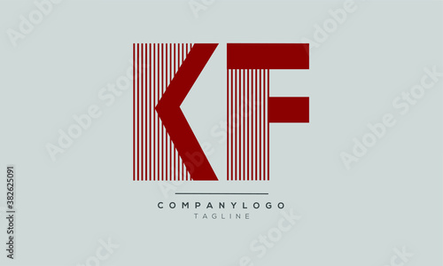 KF initials monogram letter text alphabet logo design	 photo