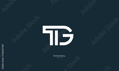 Alphabet letter icon logo TG