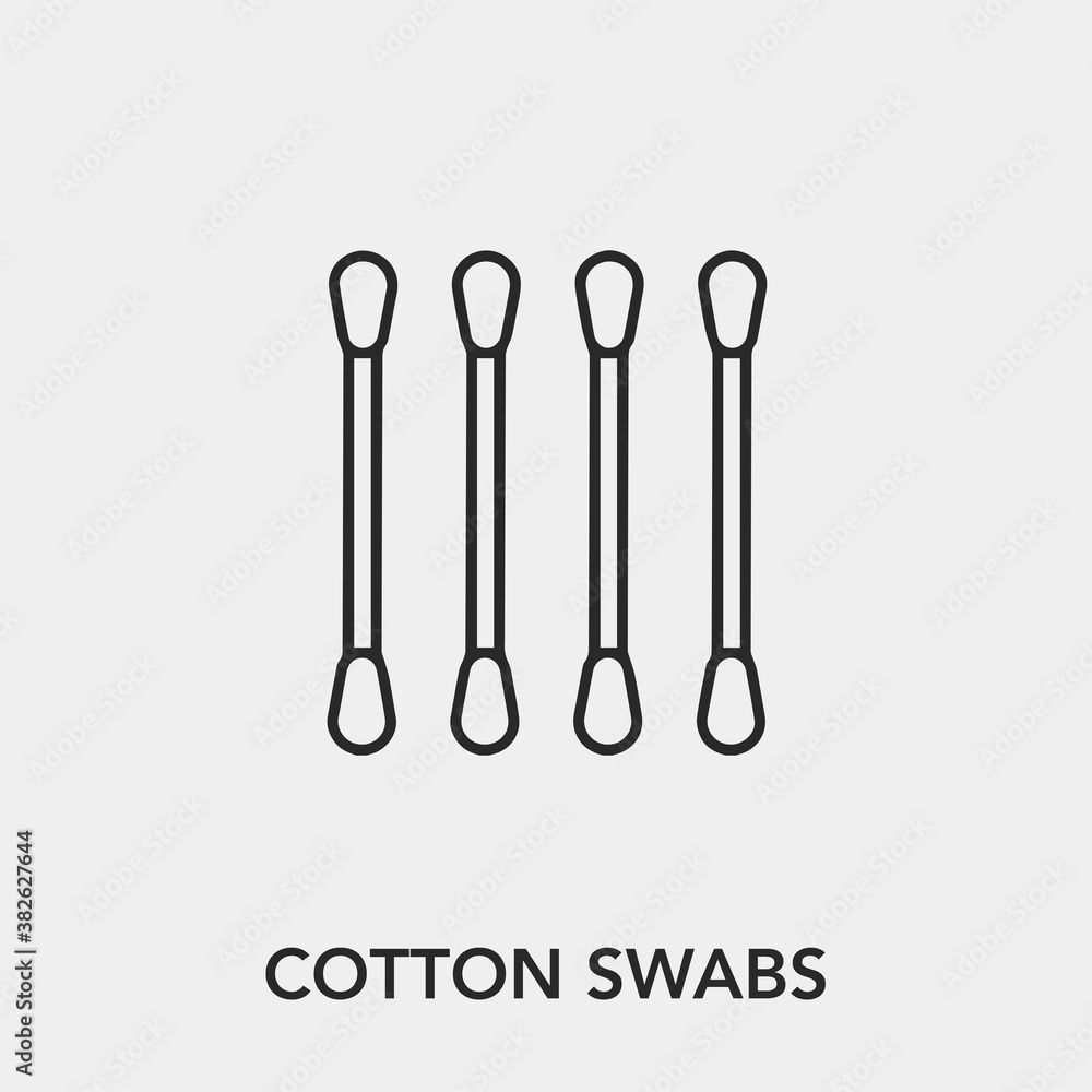 cotton swabs icon vector sign symbol cotton swabs icon vector sign symbol