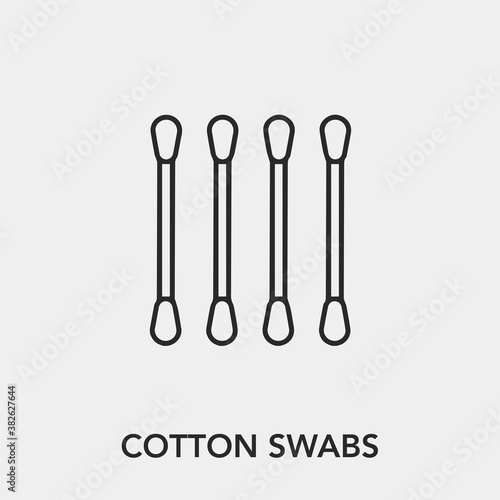 cotton swabs icon vector sign symbol