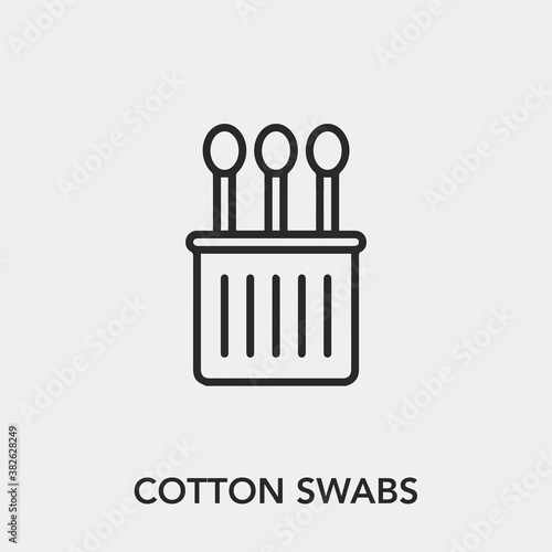 cotton swabs icon vector sign symbol