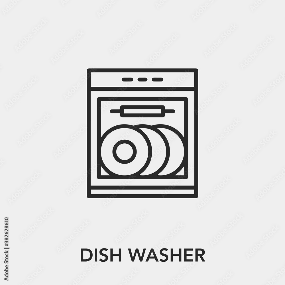 dish washer icon vector sign symbol dish washer icon vector sign symbol