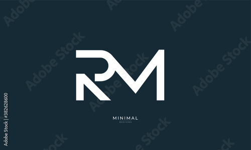 Alphabet letter icon logo RM