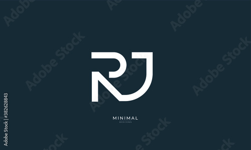 Alphabet letter icon logo RJ