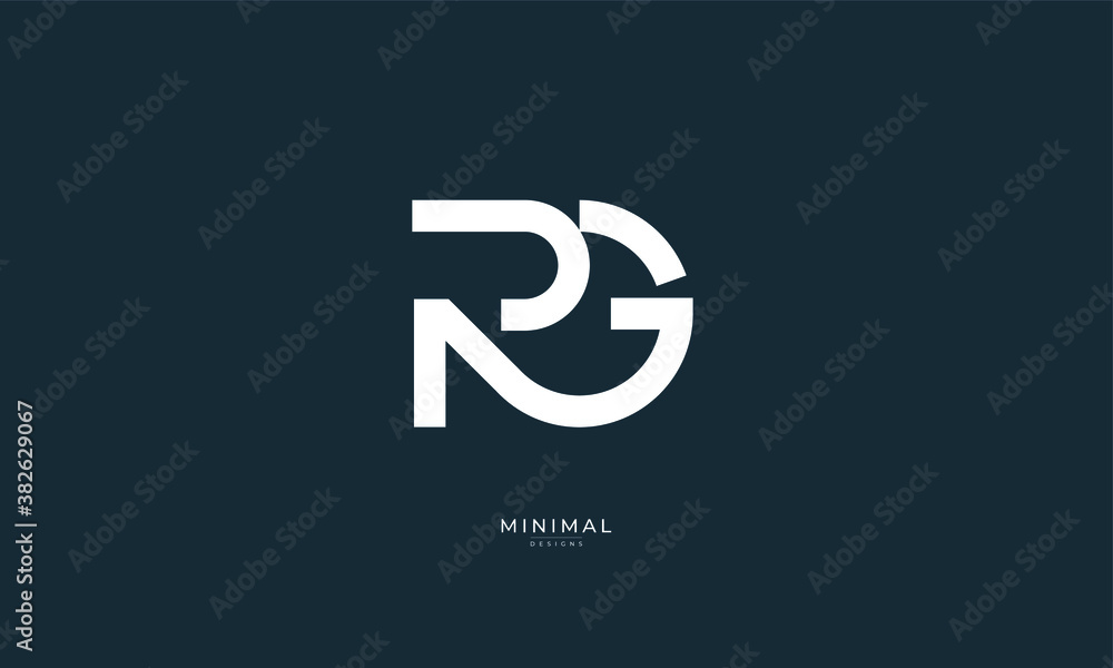 Alphabet letter icon logo RG Alphabet letter icon logo RG