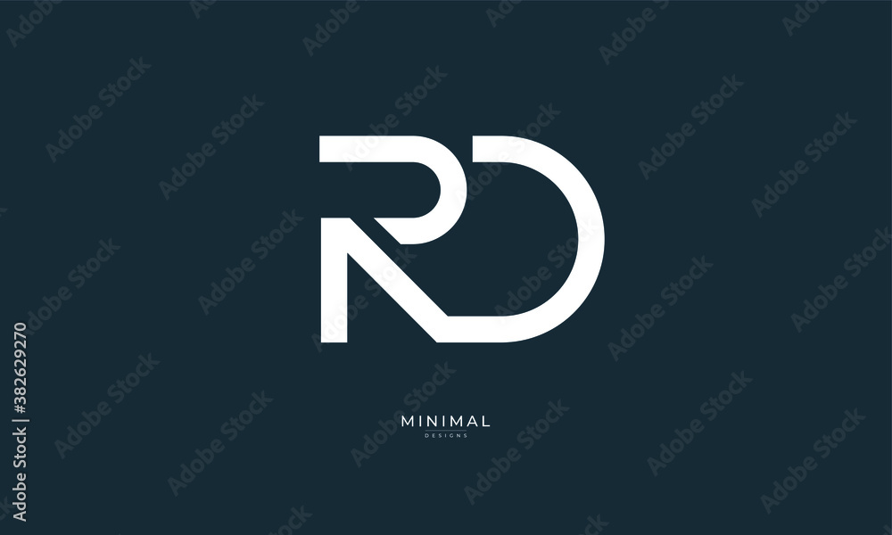 Alphabet letter icon logo RD Alphabet letter icon logo RD