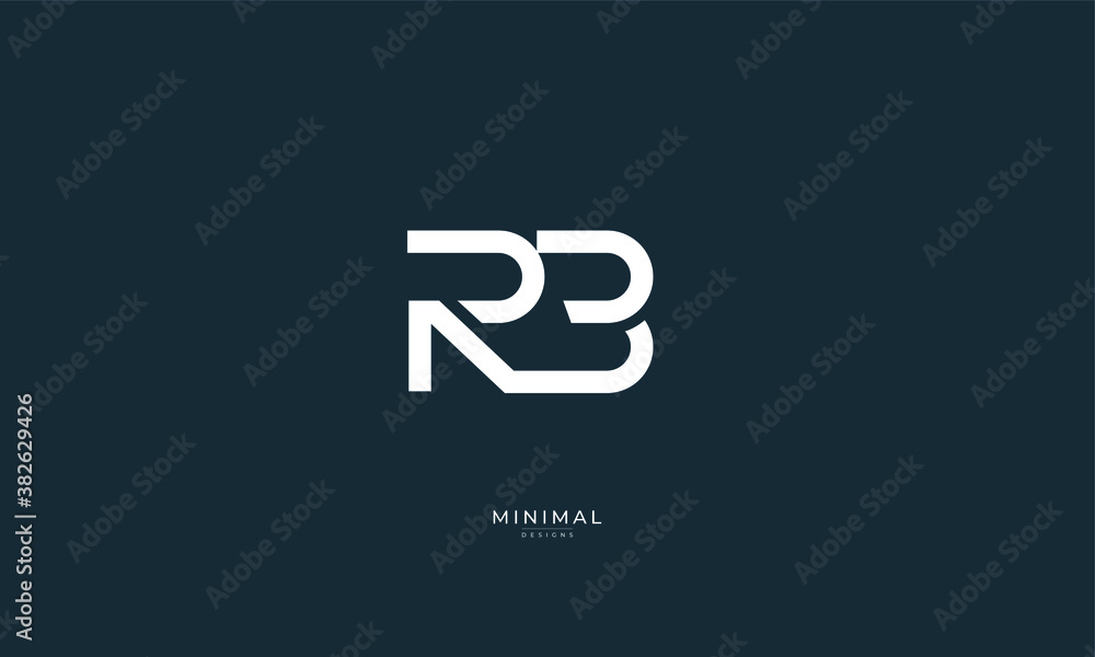 Alphabet letter icon logo RB Alphabet letter icon logo RB