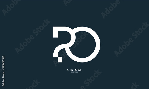 Alphabet letter icon logo PO photo