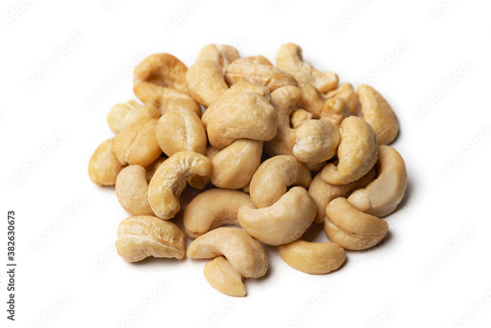 cashew nuts on a white background