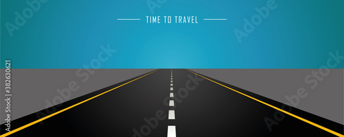 asphalt road time to travel background vector illustration EPS10