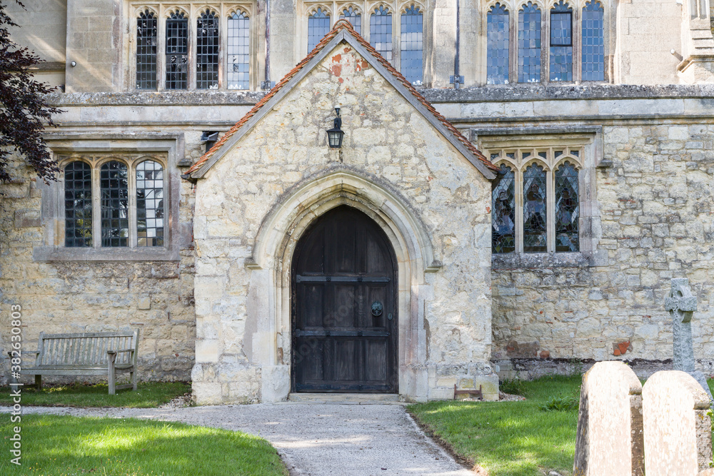 Parish church door in Buckinghamshire, UK