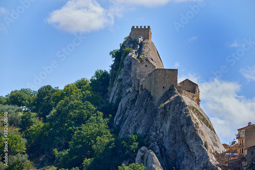 Foto detail of the Sperlinga castle in the provinces of Enna in Sicily