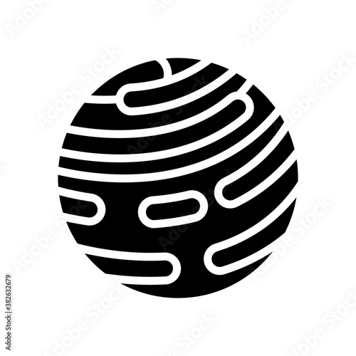 jupiter planet glyph icon vector. jupiter planet sign. isolated contour symbol black illustration
