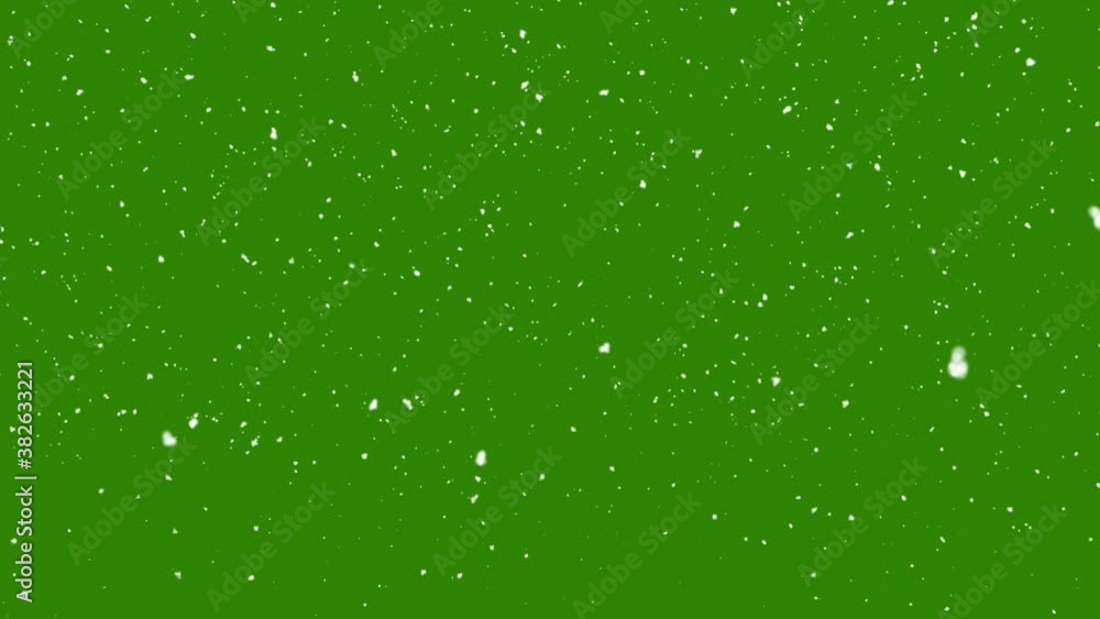 Snow falling on green screen background Snow falling on green screen background