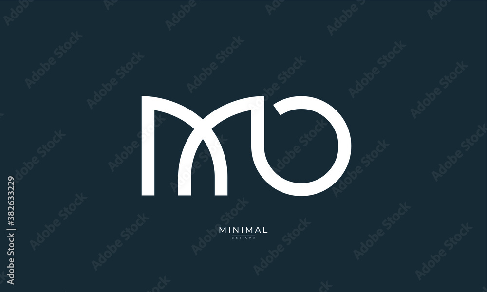 Alphabet letter icon logo MO Alphabet letter icon logo MO
