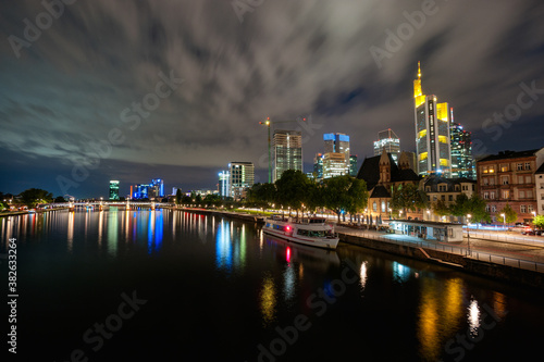 Frankfurt am Main, Hessen, Germany, Europe, the skyline of the city with the Banks district skyscrapers © Dionisio Iemma