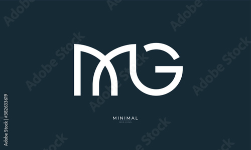 Alphabet letter icon logo MG