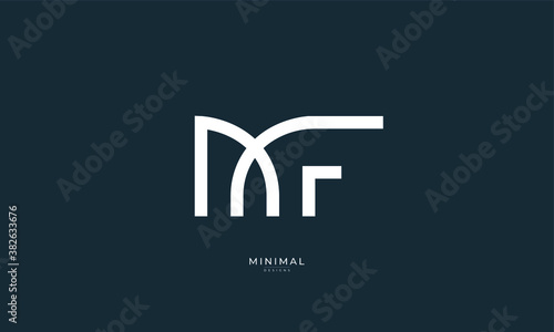 Alphabet letter icon logo MF