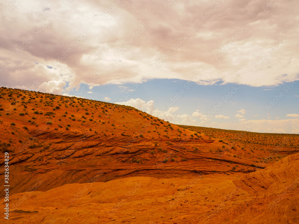view of amazing sandstone formations Arizona desert at Arizona, USA