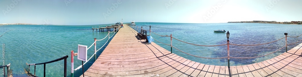 Pier and the Red Sea in Egypt, seaside wallpaper