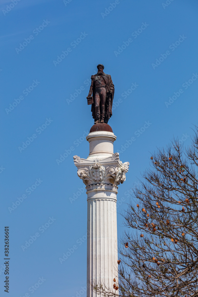 Statue von Koenig Pedro IV in Lissabon