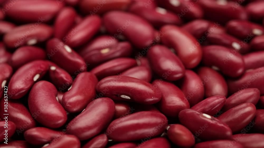 red raw kidney beans close up rotating red raw kidney beans close up rotating