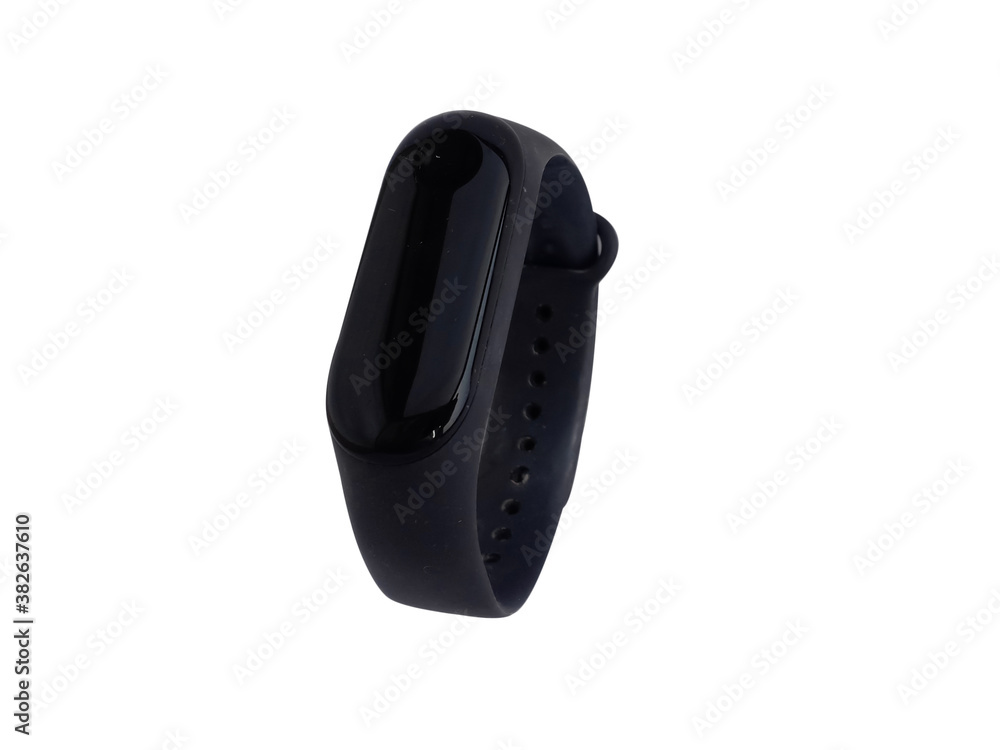 black smartwatch isolated on white background. black smartwatch isolated on white background.