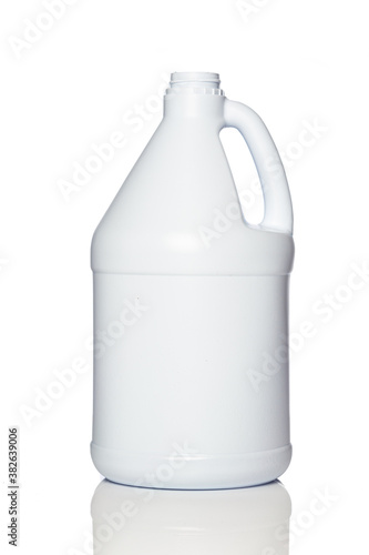 plastic gallon jug isolated on white background