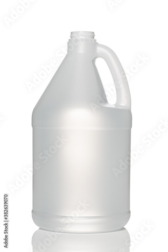 plastic gallon jug isolated on white background
