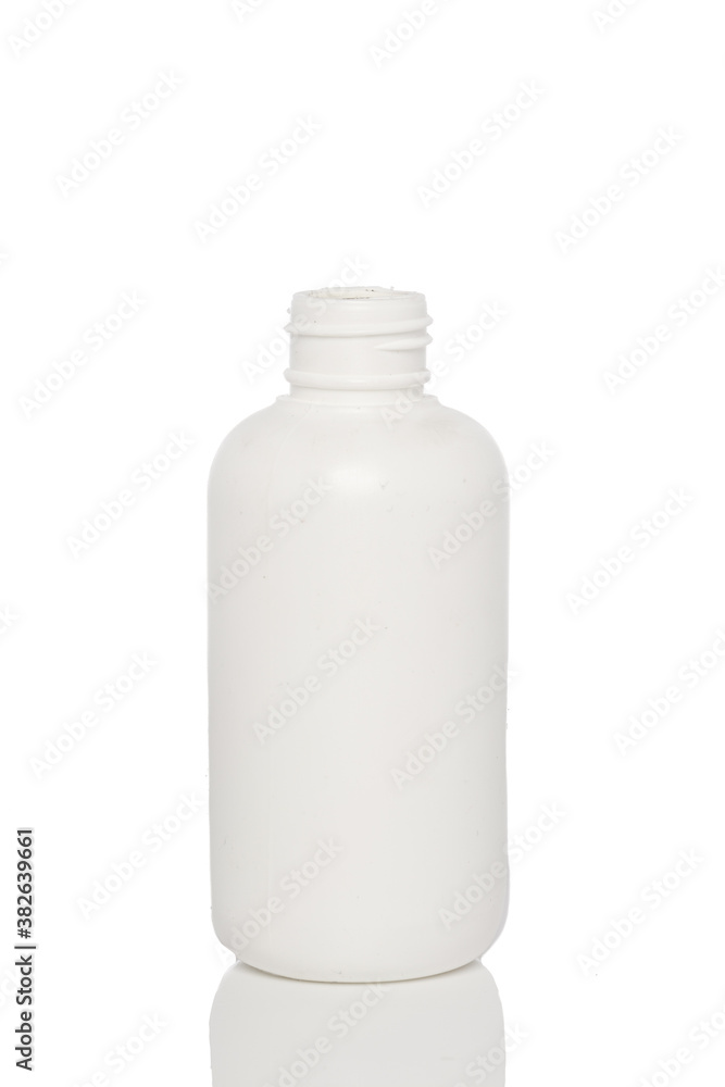 white plastic bottle isolated white plastic bottle isolated