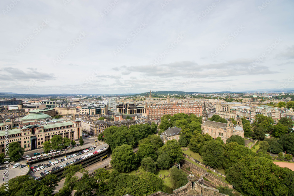 top view of edinburgh city