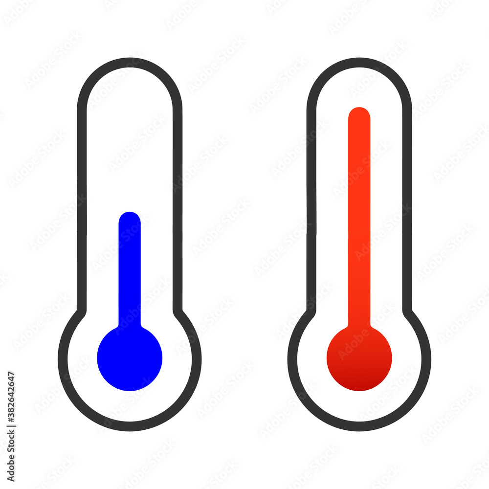 thermometer icon, stock vector illustration flat design style thermometer icon, stock vector illustration flat design style