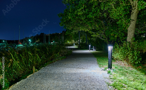 Beach walk at the north side of Gustavsberg harbor on a starry night
 photo