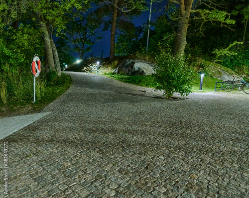 Beach walk at the north side of Gustavsberg harbor on a starry night
 photo