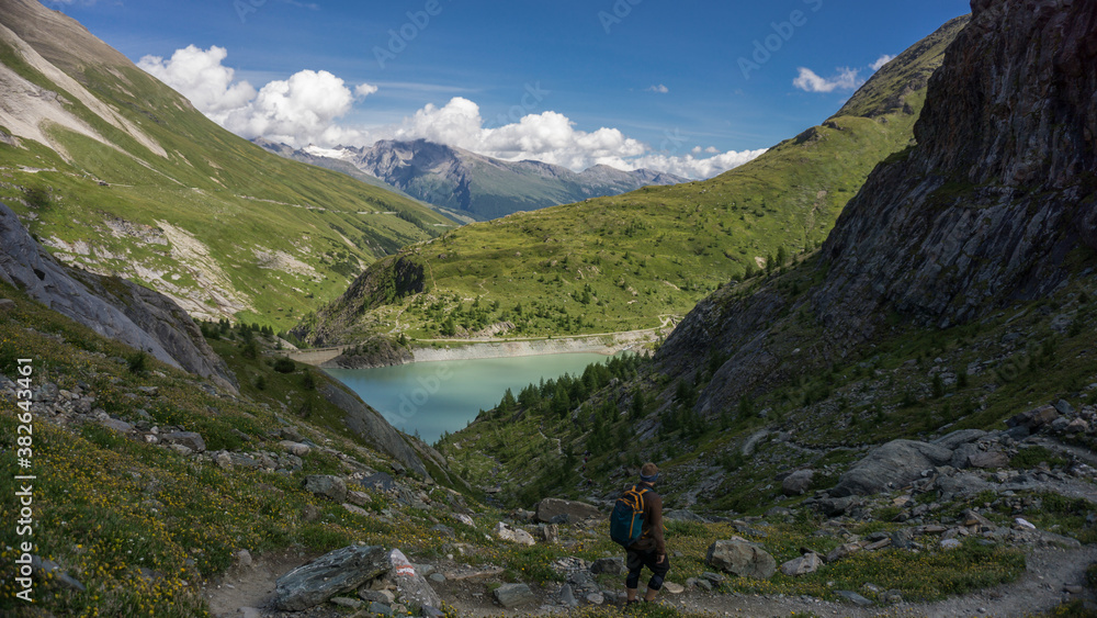 Europe top 10 best hiking trails with crystal clear blue sky and lake