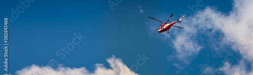 Fotografie, Tablou Polish TOPR helicopter - Mountain Rescue helicopter in action