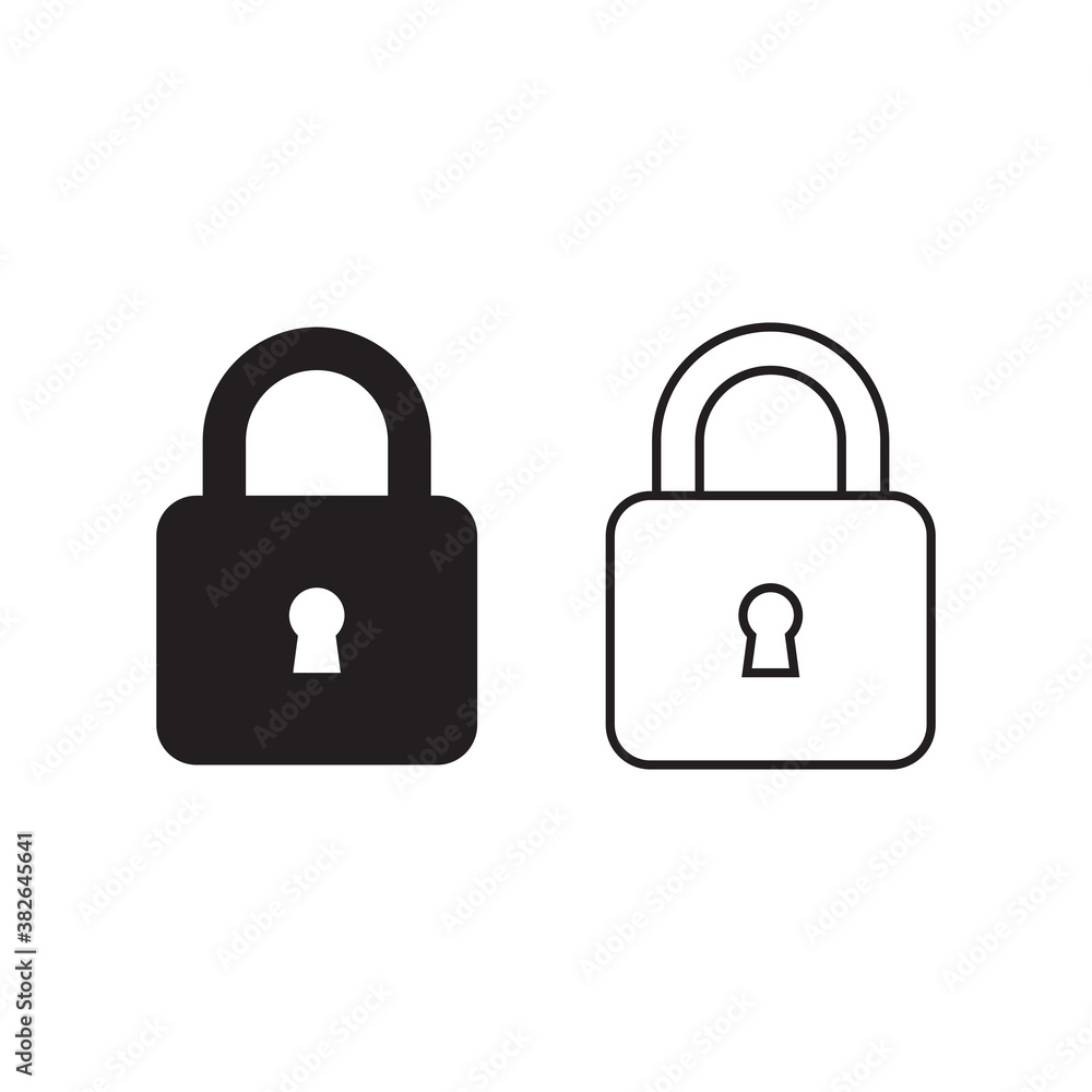 Padlock icon. Lock symbol Padlock icon. Lock symbol
