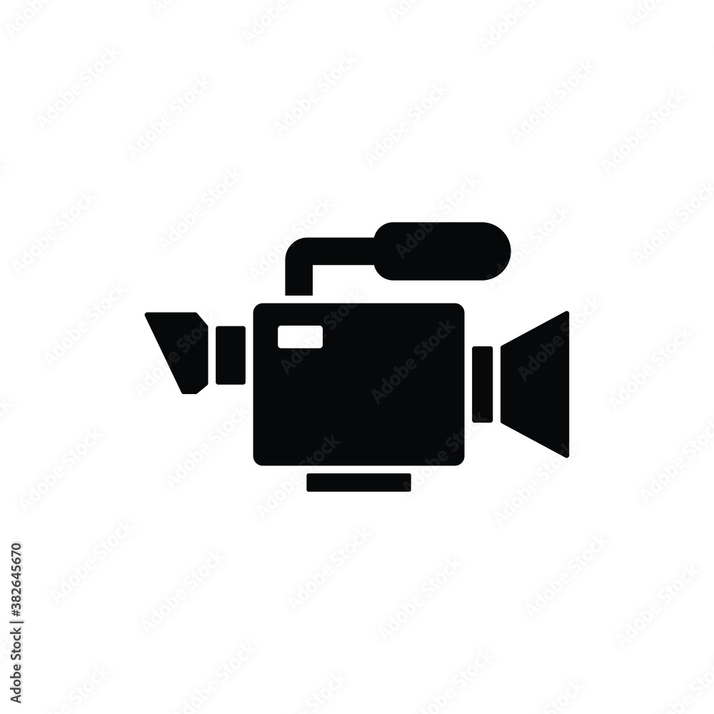 Video recorder camera icon vector isolated on white, logo sign and symbol. Video recorder camera icon vector isolated on white, logo sign and symbol.