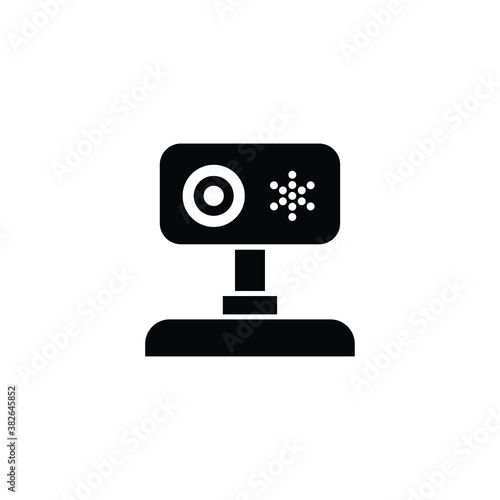CCTV camera icon vector isolated on white, logo sign and symbol.